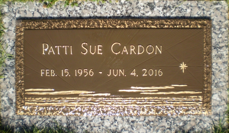 Patti Sue Cardon grave marker