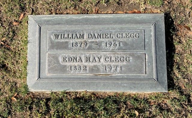 Grave Marker for William Daniel and Edna May Cardon Clegg