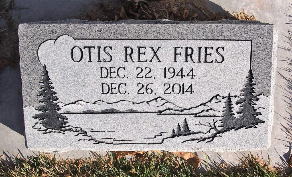 Otis Rex Fries grave marker