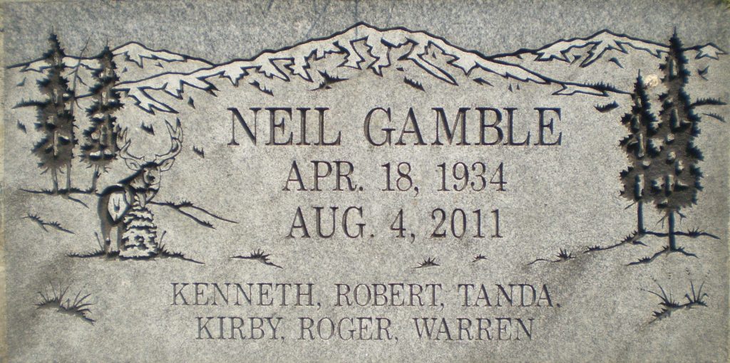 Neil D. Gamble grave marker