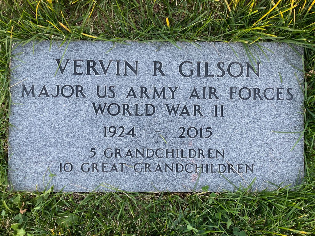 Vervin R. Gilson grave marker