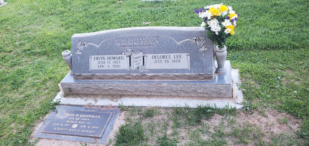 Ervin and Delores Goodman grave marker