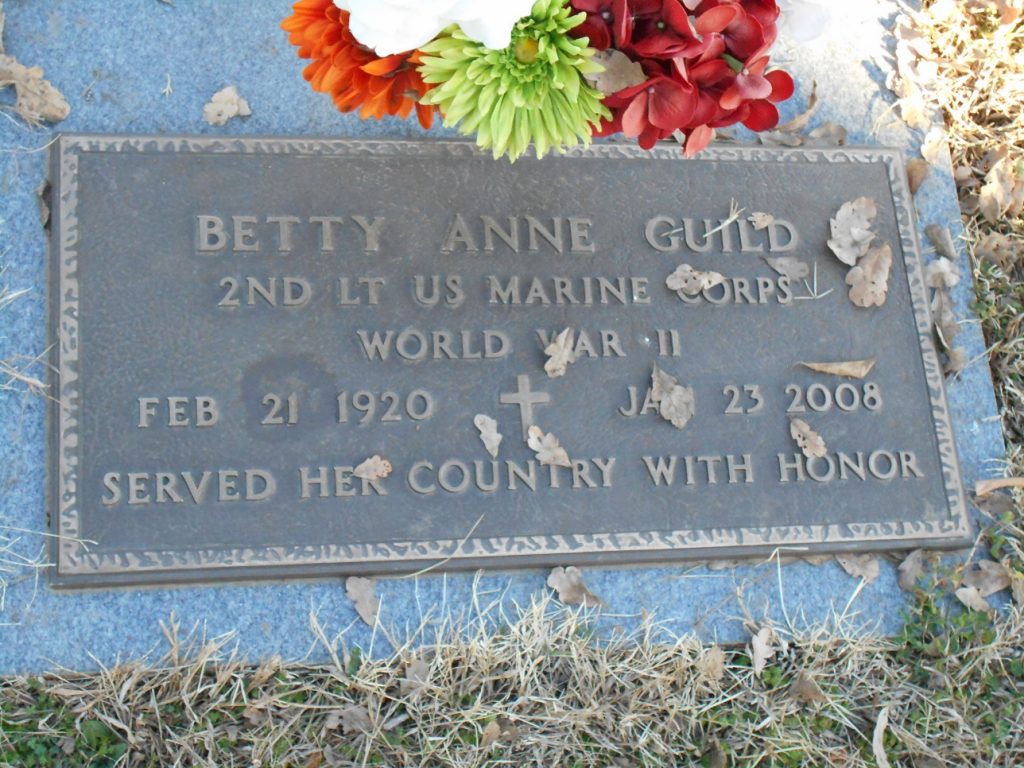 Betty Anne Guild grave marker