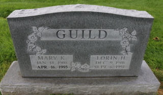 Lorin and Mary Guild grave marker