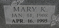 Mary K Guild Grave Marker