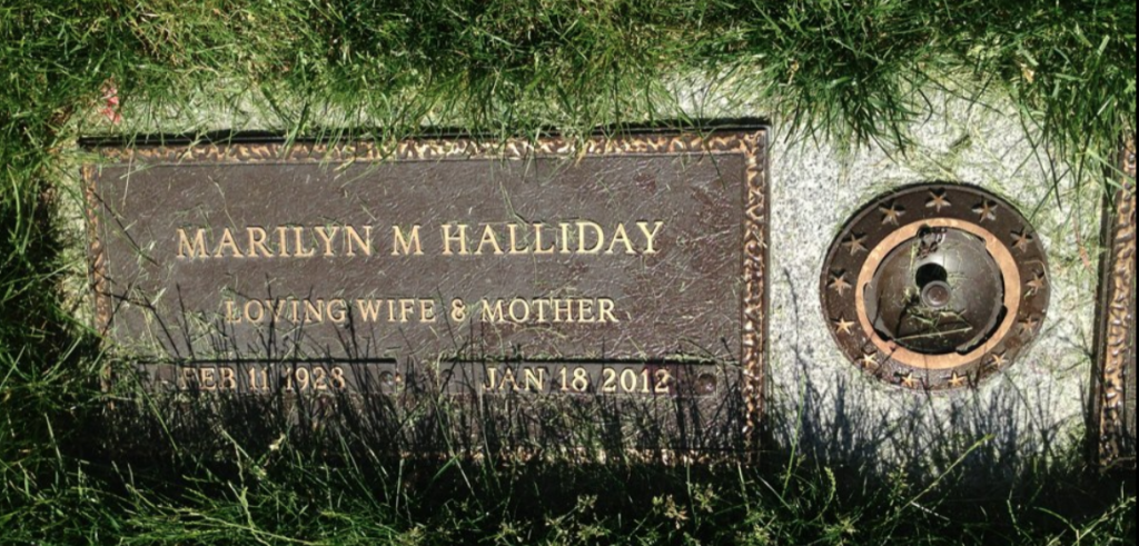 Marilyn M. Halliday grave marker