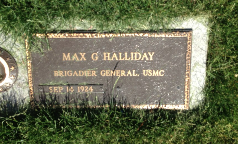 Max G. Halliday grave marker