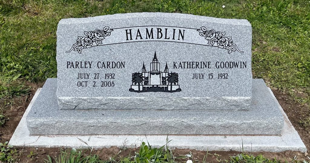 Parley and Katherine Hamblin grave marker