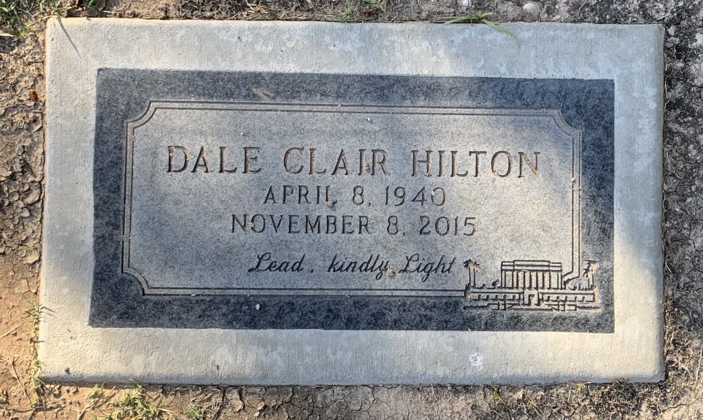 Dale Clair Hilton grave marker