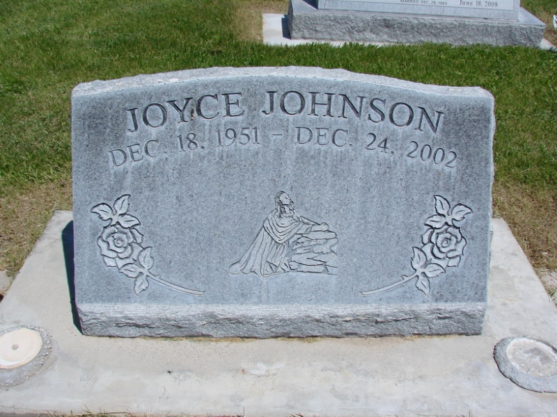 Joyce Johnson grave marker photo