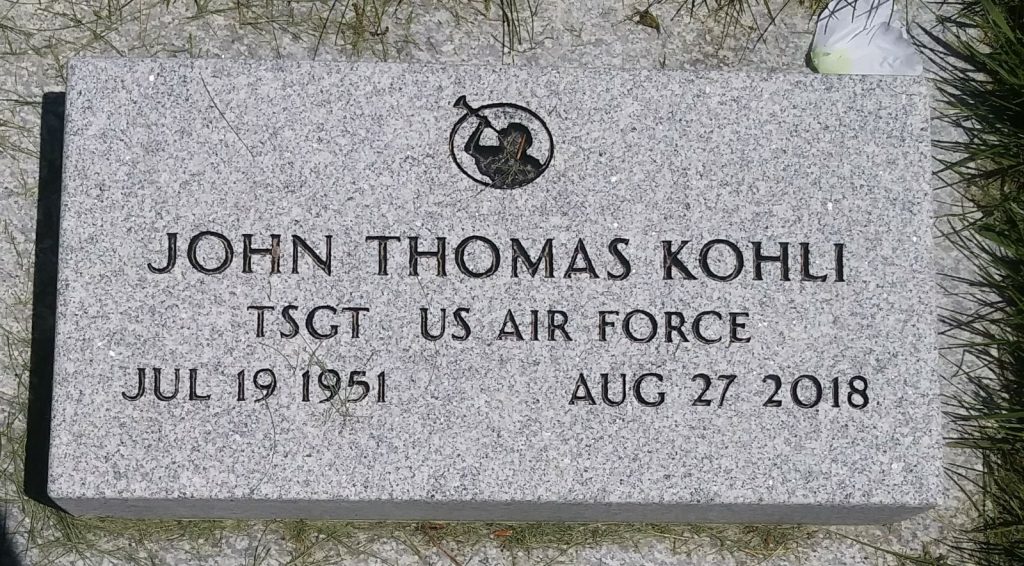 John Thomas Kohli Grave marker
