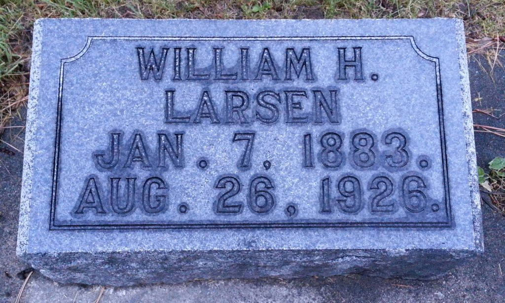 William Henry Larsen Sr. Grave Marker