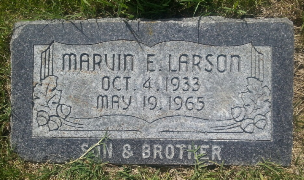 Marvin Ernest Larson grave marker