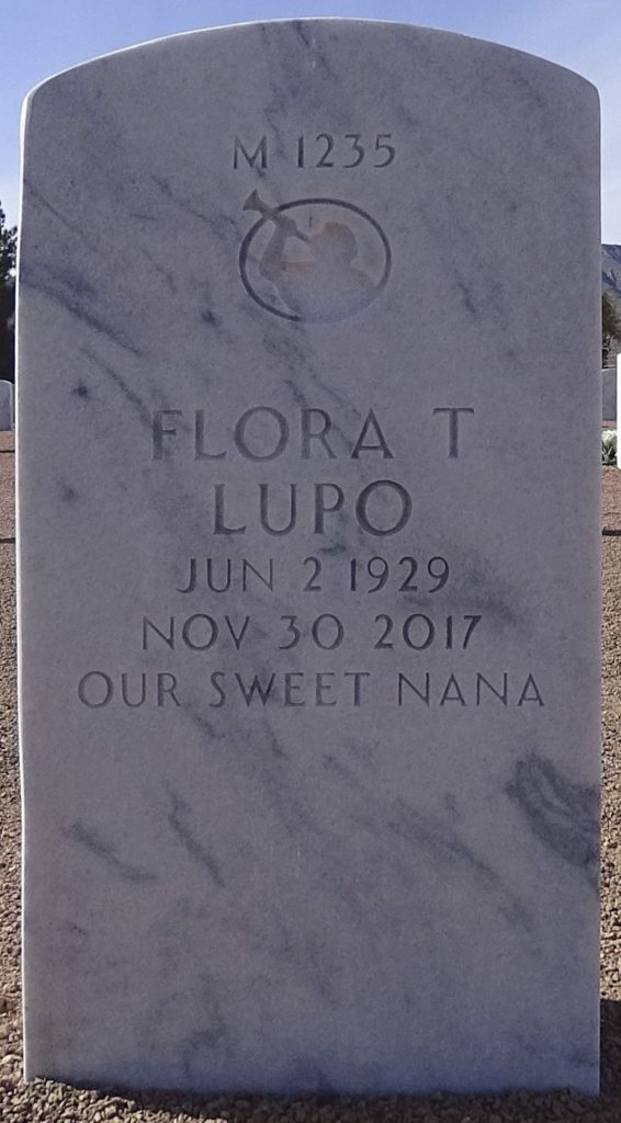 Florad Jean Taylor Cardon Lupo grave marker