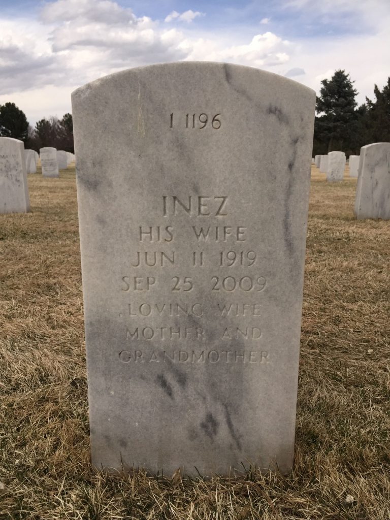 Inez Stimpson Mash grave marker