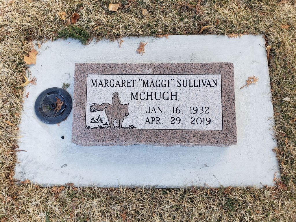 Maggi's grave marker