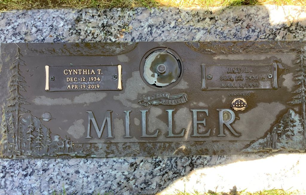 Jay and Cynthia Miller grave marker