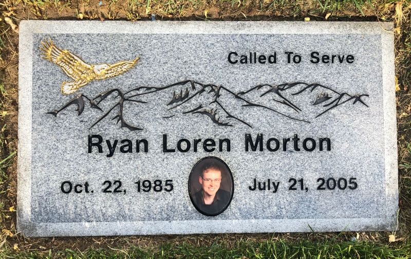 Grave Marker of Ryan Loren Morton