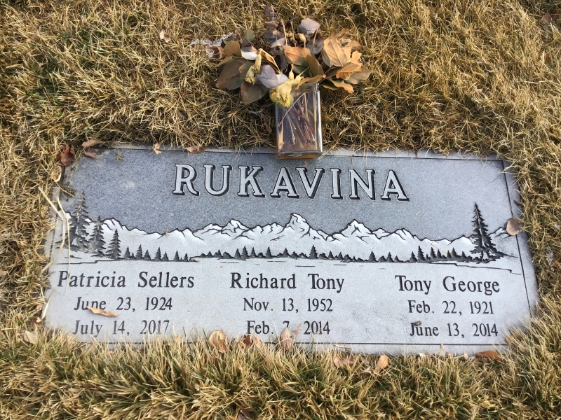 Grave Marker for Tony George, Richard Tony, and Patricia Sellers Rukavina