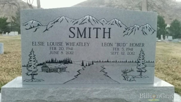 Grave Marker of Elsie and Leon Smith