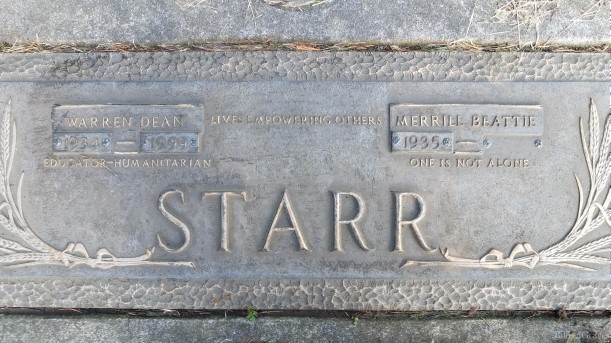 Grave Marker of Warren Dean Starr