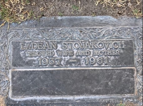 Grave Marker of Ladean Cardon Stojakovich