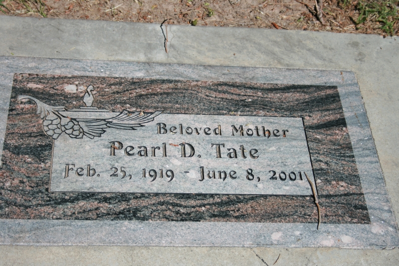 Pearl Drumiler Tate grave marker