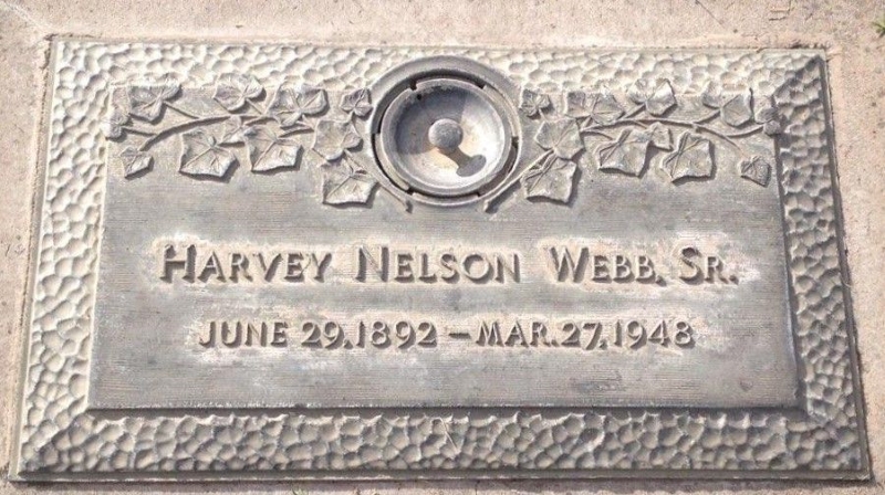 Grave Marker of Harvey Nelson Webb