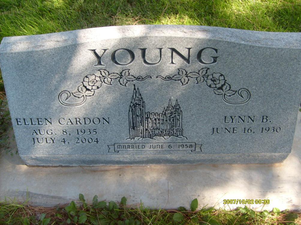 Lynn and Ellen Young grave marker