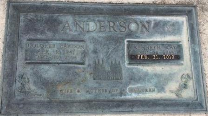 Kenneth and Dolores Anderson grave marker