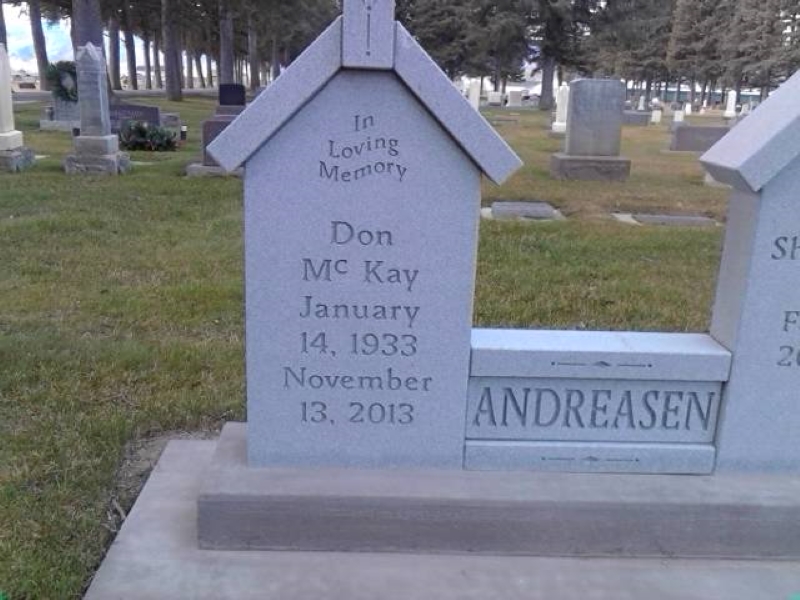 Don McKay Andreasen grave marker