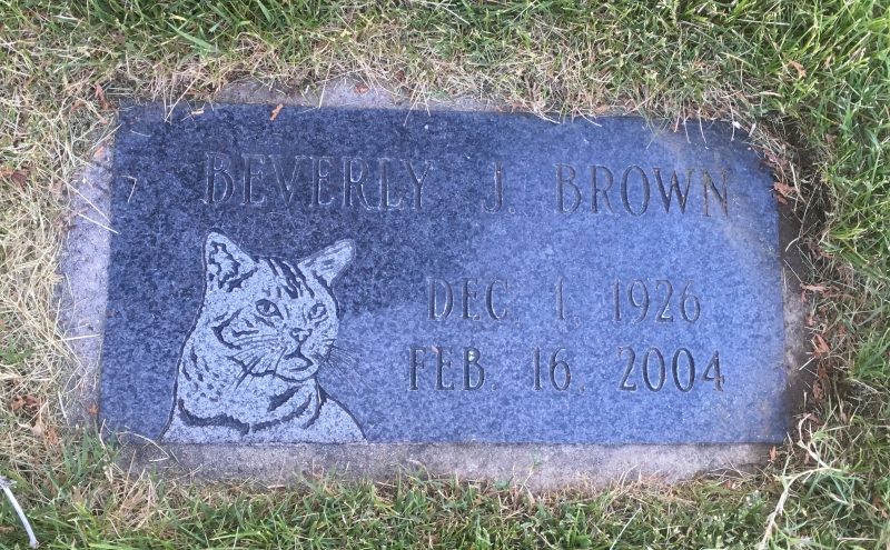 Beverly J. Brown grave marker