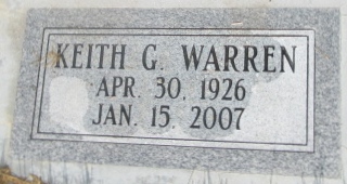 Grave marker of Keith Guild Warren