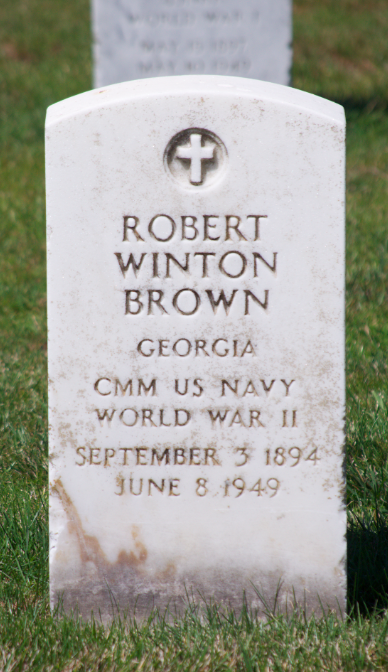 Grave marker of Robert Winton Brown