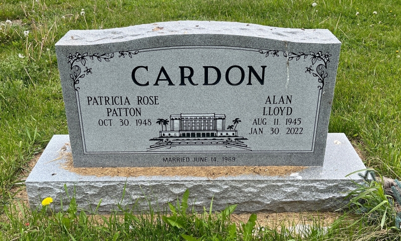 Grave Marker of Alan Lloyd and Patricia Patton Cardon