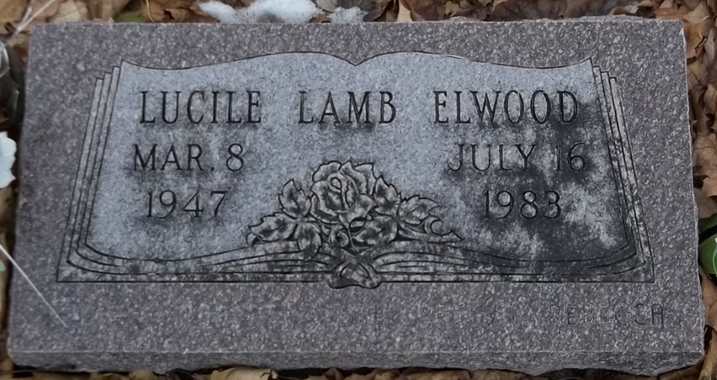 Grave marker of Lucile Lamb Elwood