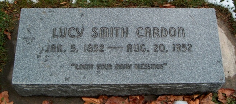 Lucy Smith Cardon Grave Marker