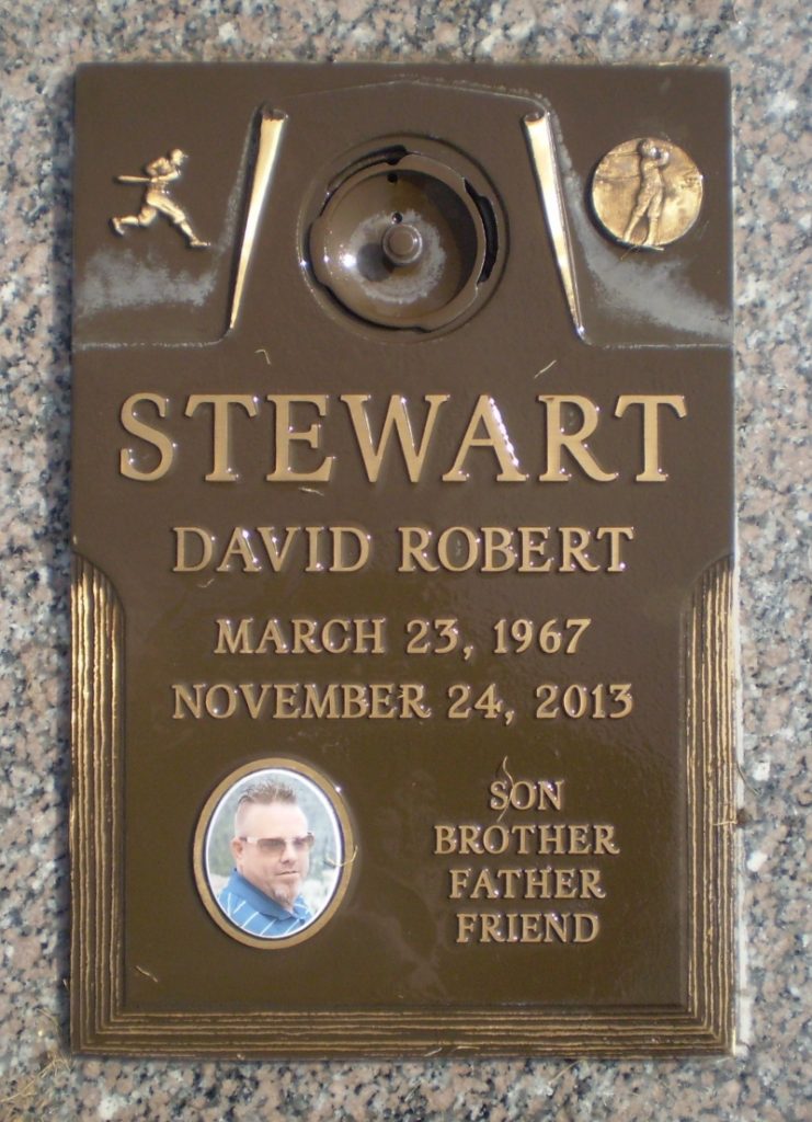 Grave marker of David Robert "Stew" Stewart