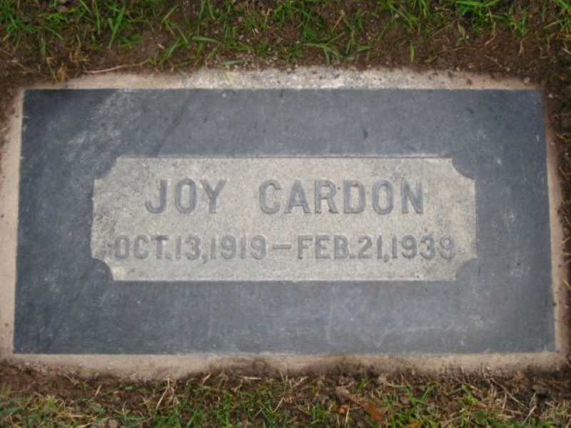 Joy Guinn (Josy) Cardon grave marker