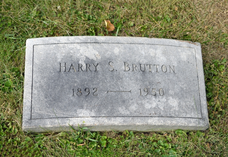 Grave marker of Harry S Brutton