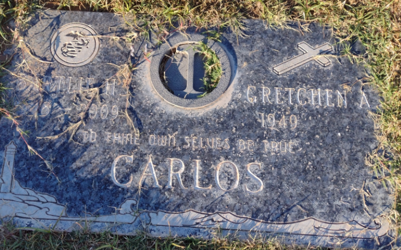 Bart and Gretchen Carlos grave marker