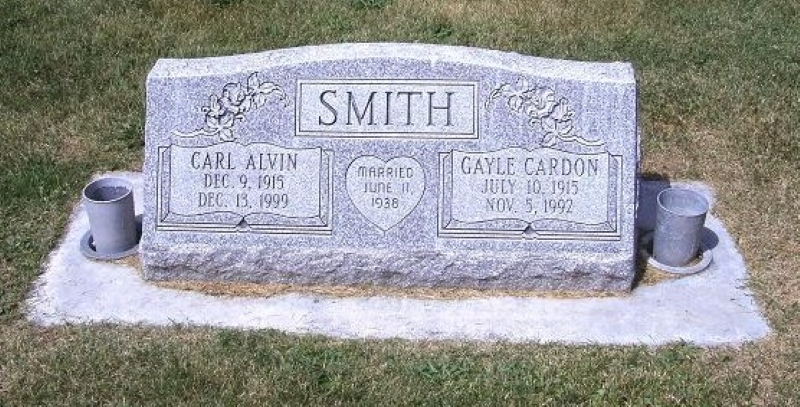 Carl and Gayle Smith grave marker