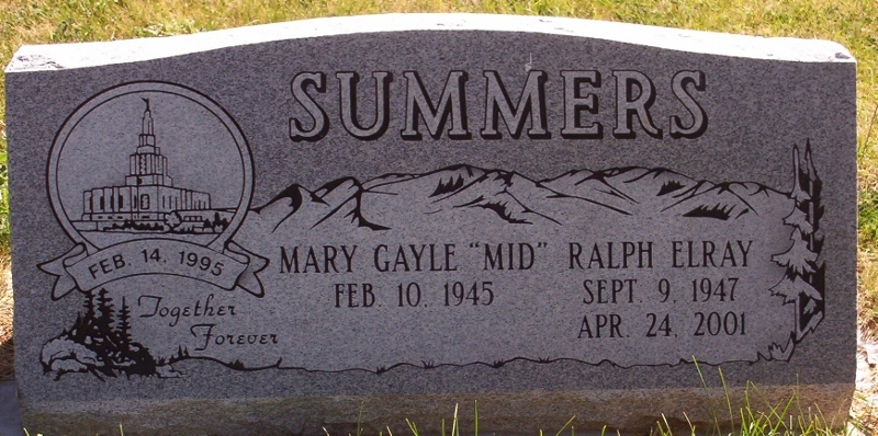 Ralph ElRay Summers grave marker