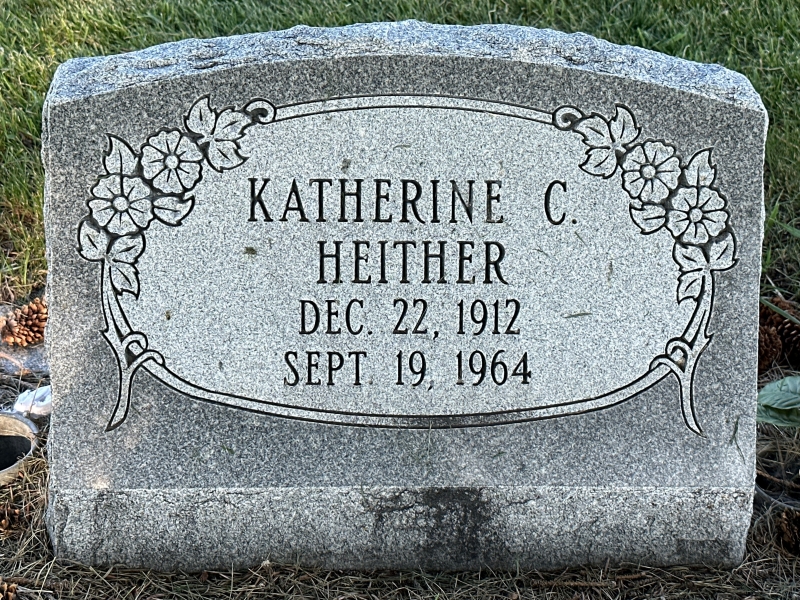 Grave marker for Katherine