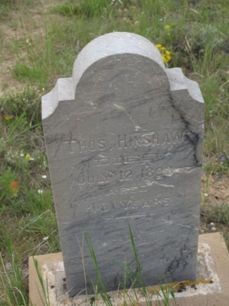 Thomas Hinshaw grave marker