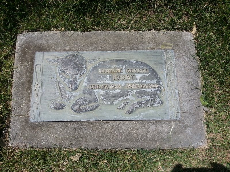 Michael George Ioset grave marker
