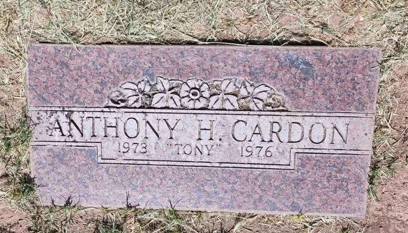 Tony's grave marker
