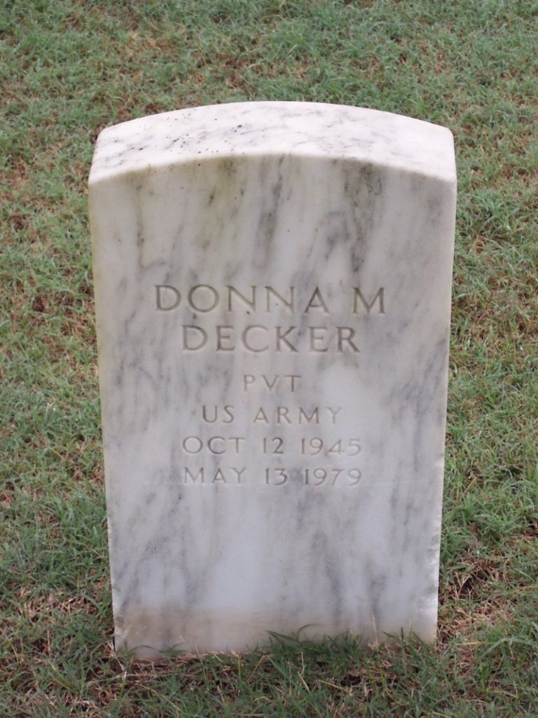 Donna's grave marker
