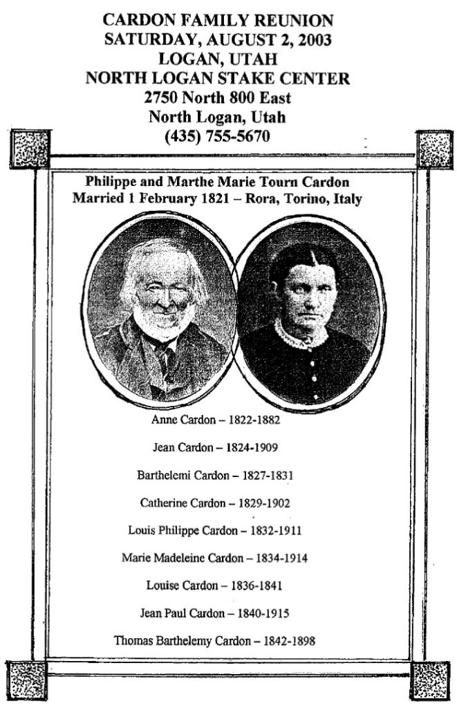 Photo of front page of 2003 program