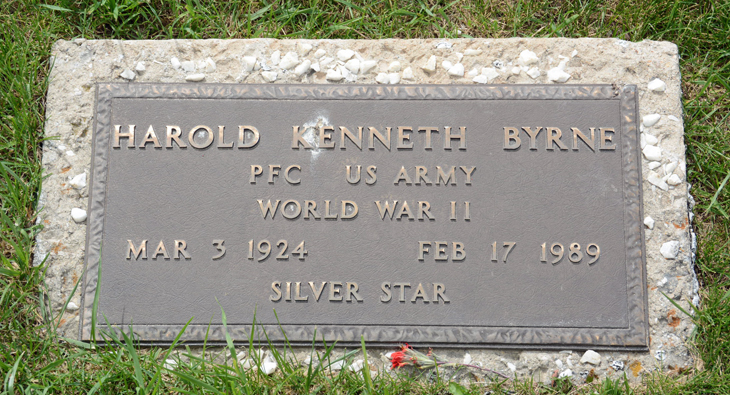 Grave Marker for Harold Kenneth Byrne